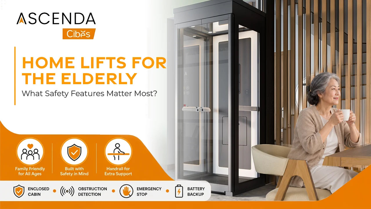 Home lift for elderly users in the Philippines with an older Asian woman
